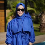 PARAŞÜT KUMAŞ TESETTÜR MAYO - SAKS MAVİSİ