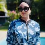 CROP MODEL TESETTÜR MAYO - MAVİ OKYANUS DESEN