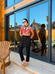 CROP MODEL TESETTÜR MAYO - ÇİÇEK DESEN - Görsel 7