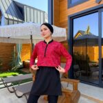 CROP MODEL TESETTÜR MAYO - KİREMİT ÇİZGİ DESEN