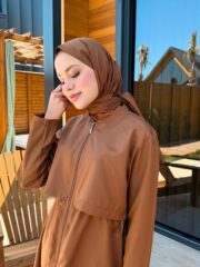 PARAŞÜT KUMAŞ YÜZÜCÜ ŞALI - KAHVERENGİ