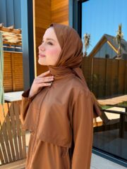 PARAŞÜT KUMAŞ YÜZÜCÜ ŞALI - KAHVERENGİ - Görsel 4