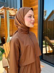 PARAŞÜT KUMAŞ YÜZÜCÜ ŞALI - KAHVERENGİ - Görsel 3