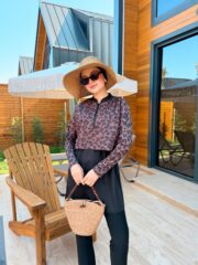 CROP MODEL TESETTÜR MAYO - LEOPAR KAHVERENGİ DESEN - Görsel 3