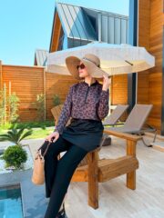 CROP MODEL TESETTÜR MAYO - LEOPAR KAHVERENGİ DESEN - Görsel 8