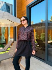 CROP MODEL TESETTÜR MAYO - LEOPAR KAHVERENGİ DESEN - Görsel 6