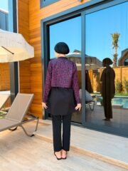 CROP MODEL TESETTÜR MAYO - LEOPAR MOR DESEN - Görsel 7