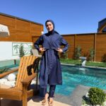 PARAŞÜT KUMAŞ TESETTÜR MAYO UZUN - LACİVERT