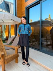 CROP MODEL TESETTÜR MAYO - MAVİ ETNİK DESEN - Görsel 8