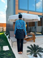 CROP MODEL TESETTÜR MAYO - MAVİ ETNİK DESEN - Görsel 2