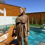 PARAŞÜT KUMAŞ TESETTÜR MAYO - HAKİ YEŞİLİ