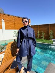 PARAŞÜT KUMAŞ TESETTÜR MAYO - LACİVERT