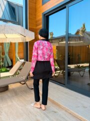 CROP MODEL TESETTÜR MAYO - PEMBE LALE DESEN - Görsel 4