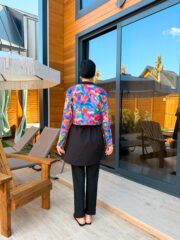 CROP MODEL TESETTÜR MAYO - PEMBE MAVİ DESEN - Görsel 6