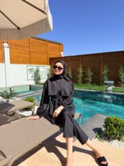 PARAŞÜT KUMAŞ TESETTÜR MAYO - SİYAH - Görsel 3