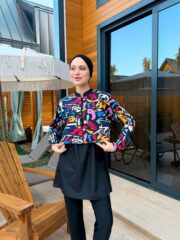 CROP MODEL TESETTÜR MAYO - RENKLİ DESEN - Görsel 4