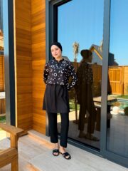 CROP MODEL TESETTÜR MAYO - SİYAH BEYAZ YUVARLAK - Görsel 5