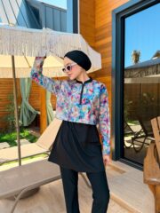 CROP MODEL TESETTÜR MAYO - SU DALGASI DESEN - Görsel 7