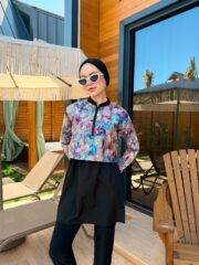 CROP MODEL TESETTÜR MAYO - SU DALGASI DESEN - Görsel 5