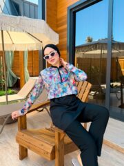 CROP MODEL TESETTÜR MAYO - SU DALGASI DESEN - Görsel 3