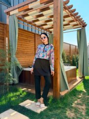 CROP MODEL TESETTÜR MAYO - SU DALGASI DESEN - Görsel 2