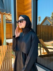 PARAŞÜT KUMAŞ YÜZÜCÜ ŞALI - SİYAH - Görsel 6