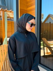 PARAŞÜT KUMAŞ YÜZÜCÜ ŞALI - SİYAH - Görsel 3