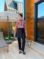 CROP MODEL TESETTÜR MAYO - TURUNCU DESEN - Görsel 6