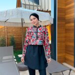 CROP MODEL TESETTÜR MAYO - TURUNCU DESEN