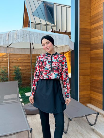 CROP MODEL TESETTÜR MAYO - TURUNCU DESEN