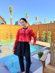 CROP MODEL TESETTÜR MAYO - TURUNCU MERMER DESEN - Görsel 6