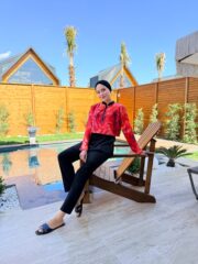 CROP MODEL TESETTÜR MAYO - TURUNCU MERMER DESEN - Görsel 4