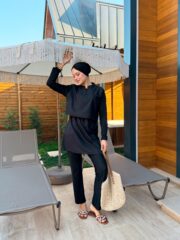 CROP MODEL TESETTÜR MAYO - SADE SİYAH - Görsel 6