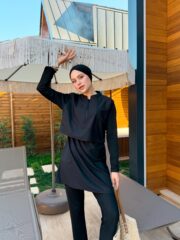 CROP MODEL TESETTÜR MAYO - SADE SİYAH - Görsel 5