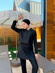 CROP MODEL TESETTÜR MAYO - SADE SİYAH