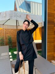 CROP MODEL TESETTÜR MAYO - SADE SİYAH - Görsel 4