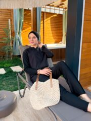 CROP MODEL TESETTÜR MAYO - SADE SİYAH - Görsel 2